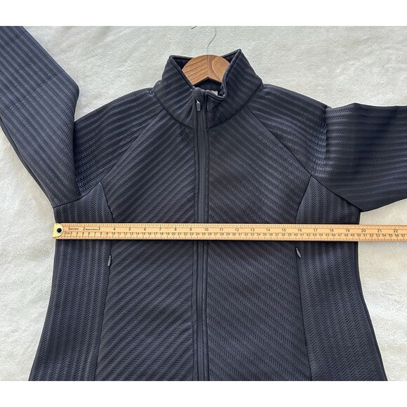 T By Talbots Jacket Medium Zip Fitted Textured Jacquard Active Athleisure - Picture 9 of 14